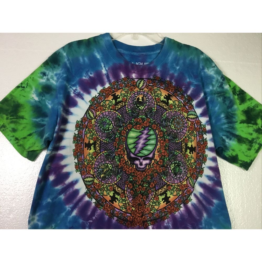 Vintage Grateful Dead T‎ Shirt Size M Celtic Mandala 2 DD Liquid Blue Tie Dye